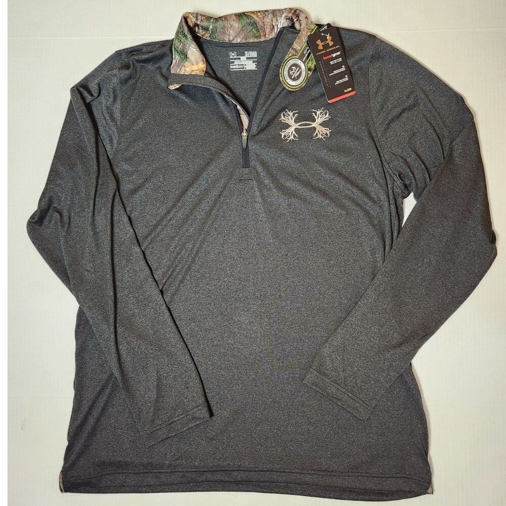 Under Armour HeatGear Loose Fit Performance Long Sleeve Shirt Men's XL Gray